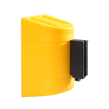 QUEUE SOLUTIONS WallPro 300, Yellow, 7.5' Yellow/Black BEWARE OPEN PIT Belt WP300Y-YBBOP75